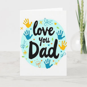 Cartão de Arte Amo Você Papai