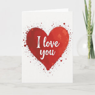Cartão de Arte Amor Coração Vermelho