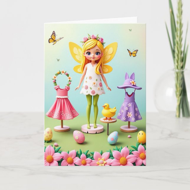Cartão de Arte Anjo da Primavera (Frente)