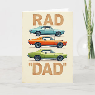 Cartão de Arte Automotiva Retro Rad Pai
