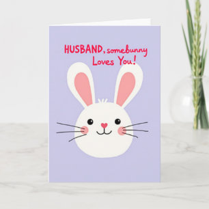Cartão de Arte Bunny de Amor do Marido