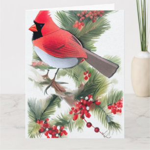 Cartão de Arte Cardeal de Natal