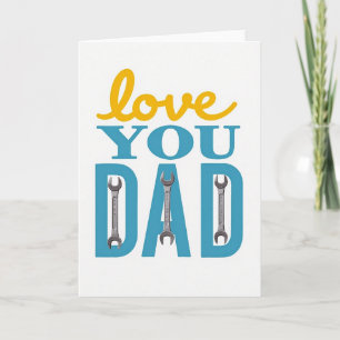 Cartão de Arte Chave Inglesa para o Papai