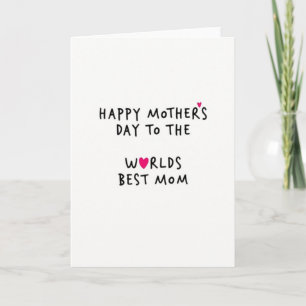 Cartão de Arte com a Inscrição Melhor Mãe do Mundo