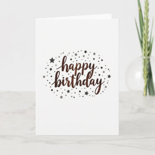 Cartão de Arte com Brilho de Aniversário
