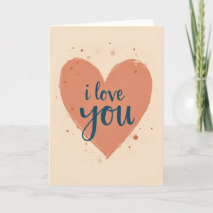 Cartão de Arte com Coração Iloveyou