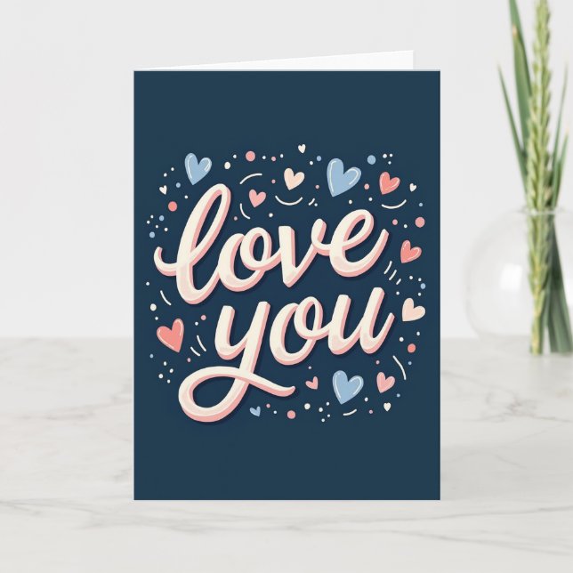 Cartão de Arte com Roteiro de Amor (Frente)