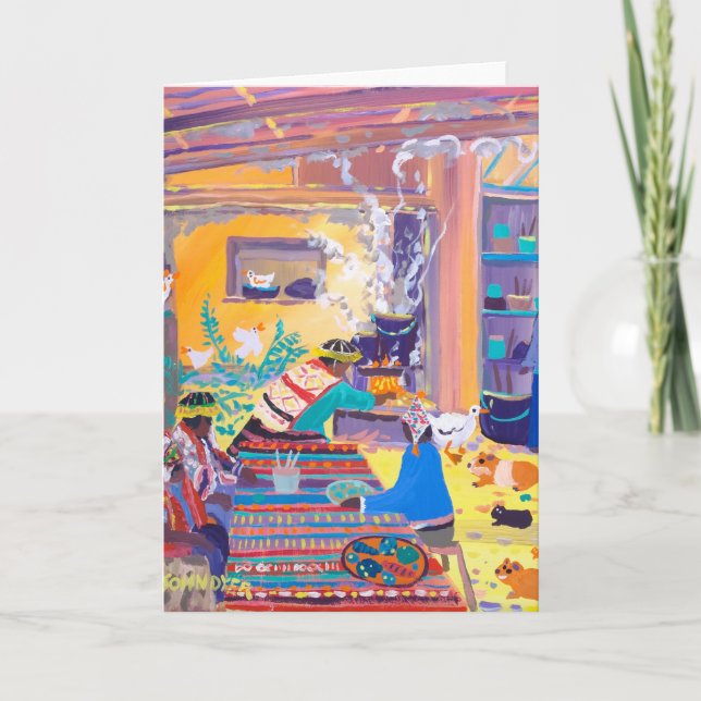 Cartão de Arte: Comedores de Batata Peruanos, Peru (Frente)