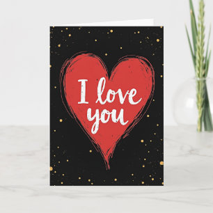 Cartão de Arte Coração Escarlate Amor