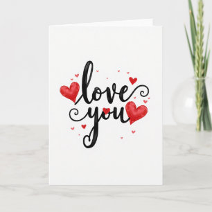 Cartão de Arte Corações Amor Você