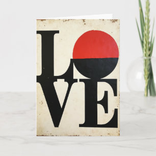 Cartão de Arte de Amor Minimalista