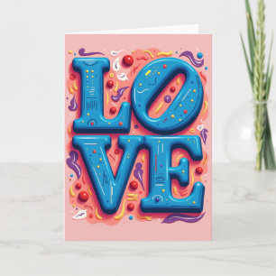 Cartão de Arte de Amor Simples