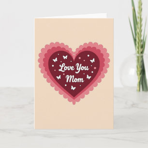 Cartão de Arte de Amor Sincero para Mamãe