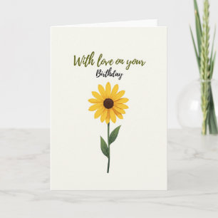 Cartão de Arte de Aniversário Floral Elegante