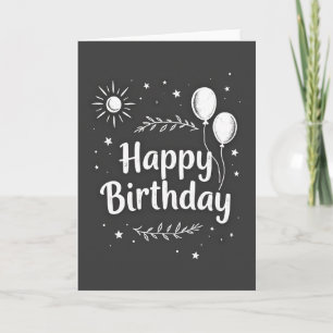 Cartão de Arte de Aniversário Slate Doce
