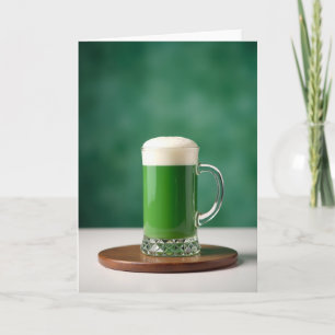 Cartão de Arte de Bebida Verde Esmeralda