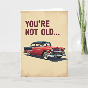 Cartão de Arte de Carro de Aniversário Vintage