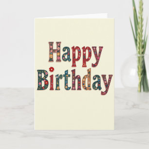 Cartão de Arte de Carta de Aniversário Caprichoso