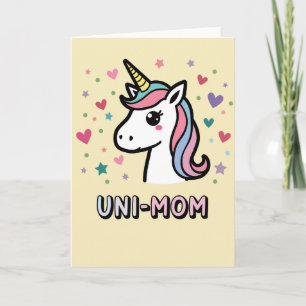 Cartão de Arte de Celebração da Mamãe Uni