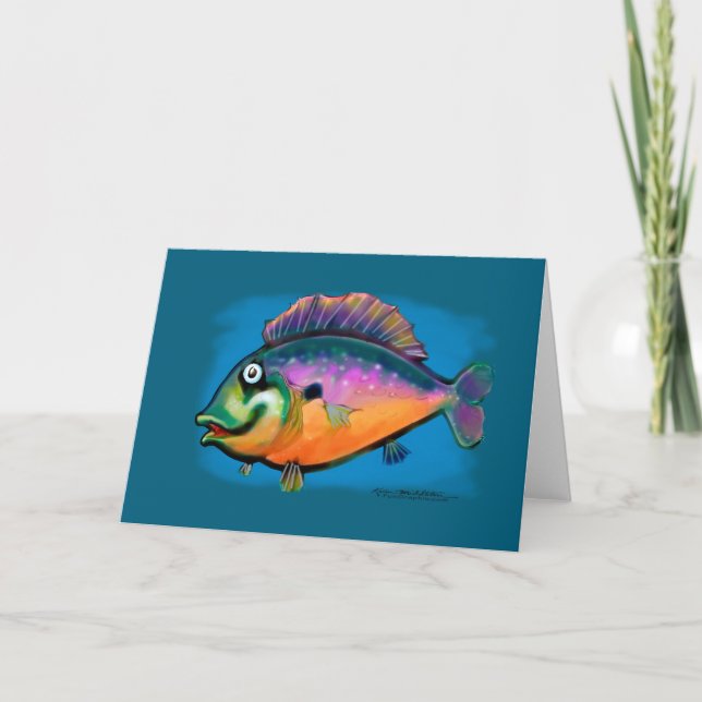Cartão de Arte de Divertimento de Pesca (Frente)