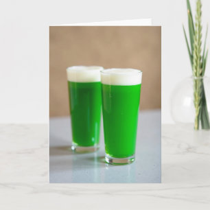Cartão de Arte de Espuma de Bebidas Verdes