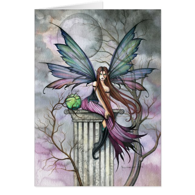 Cartão de Arte de Fadas da Fantasia Gótica (Frente)