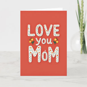 Cartão de Arte de Flor Amor Mãe
