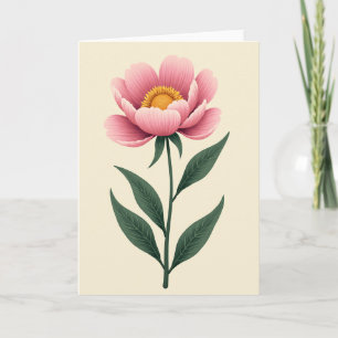 Cartão de Arte de Flor de Blossomo Rosa