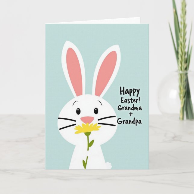 Cartão de Arte de Flor de Criatura Fofa (Frente)
