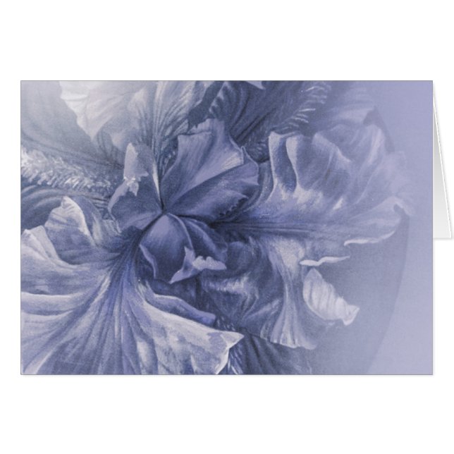 Cartão de arte de flor de íris com beleza interior (Frente Horizontal)