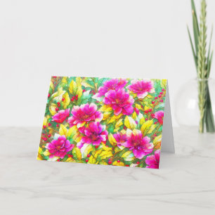 Cartão de Arte de Flor de Natal Rosa