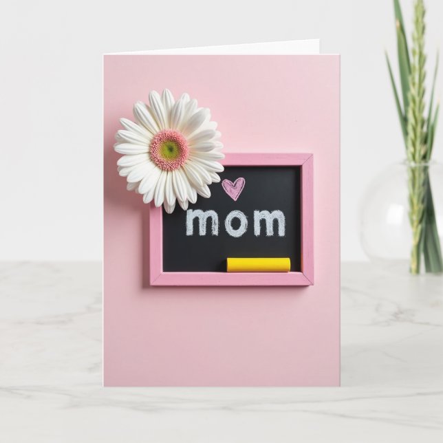 Cartão de Arte de Flor para Mãe Querida (Frente)