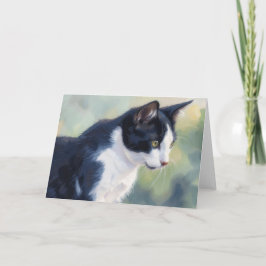 Cartão de Arte de Gato Amante de Gato Smoking
