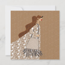 Cartão de Arte de Ilustração de Verão Indiano Boho