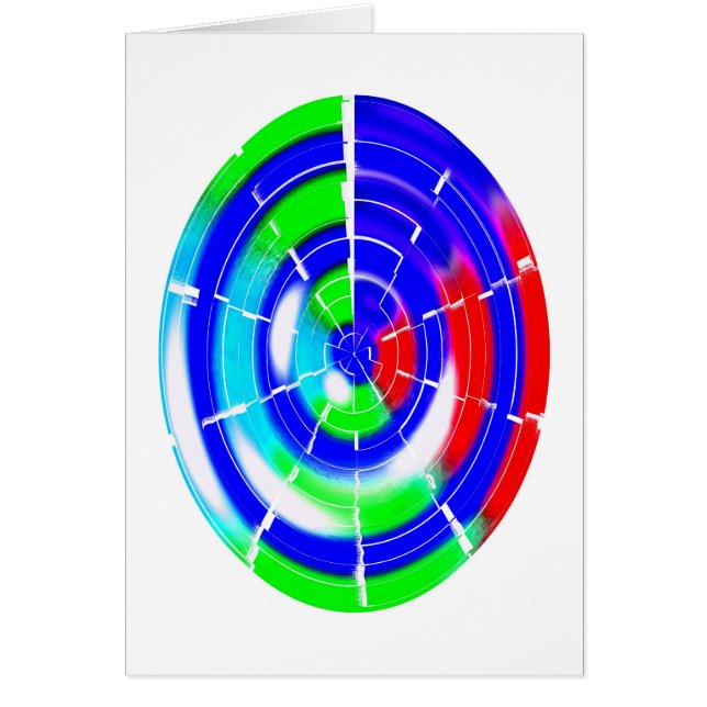 Cartão de arte de labirinto Oval (Frente)