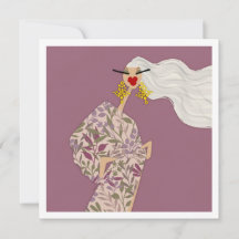 Cartão de Arte de Moda Glamour com Estilo Deslumbr