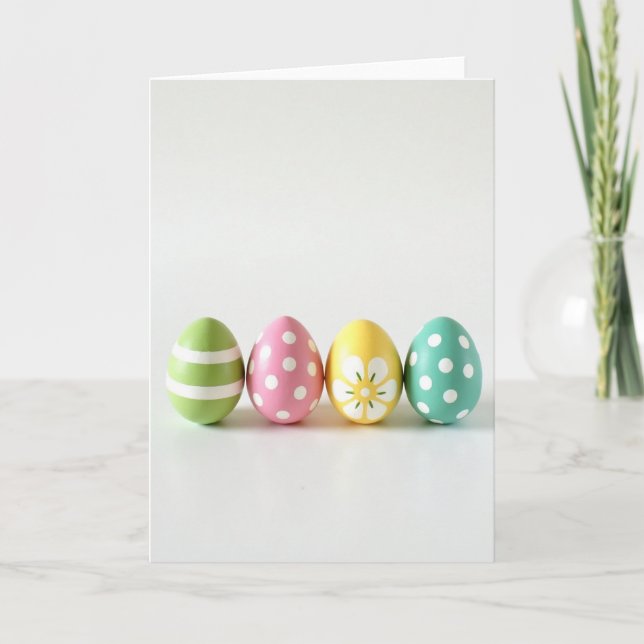 Cartão de Arte de Ovo Cores da Primavera (Frente)