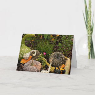 Cartão de Arte Digital de Abóboras e Cabaças