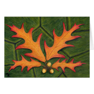 Cartão de Arte do Cluster Oak Leaf
