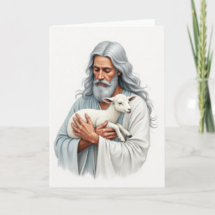 Cartão de Arte do Cordeiro Gentil Guardião