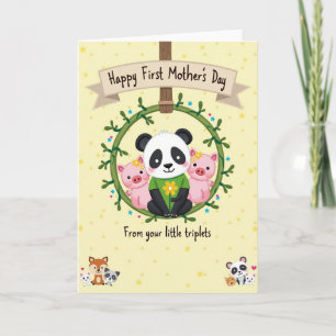 Cartão de Arte do Dia das Mães Abraço de Urso