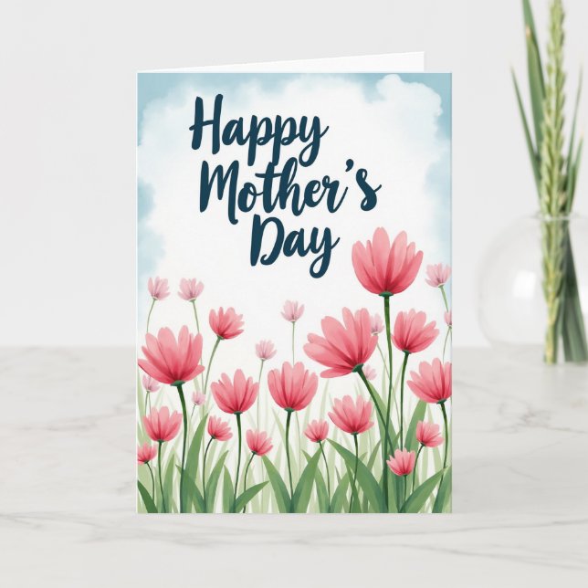 Cartão de Arte do Dia das Mães Adorável (Frente)
