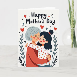 Cartão de Arte do Dia das Mães Amoroso