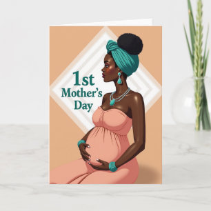 Cartão de Arte do Dia das Mães Esperadas