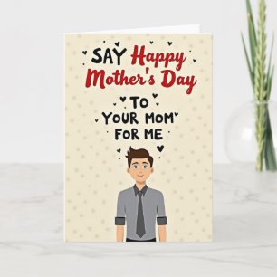 Cartão de Arte do Dia das Mães Filho
