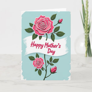 Cartão de Arte do Dia das Mães Flor de Cerejeira