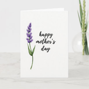 Cartão de Arte do Dia das Mães Lavanda