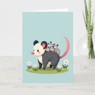 Cartão de Arte do Dia das Mães Marsupial