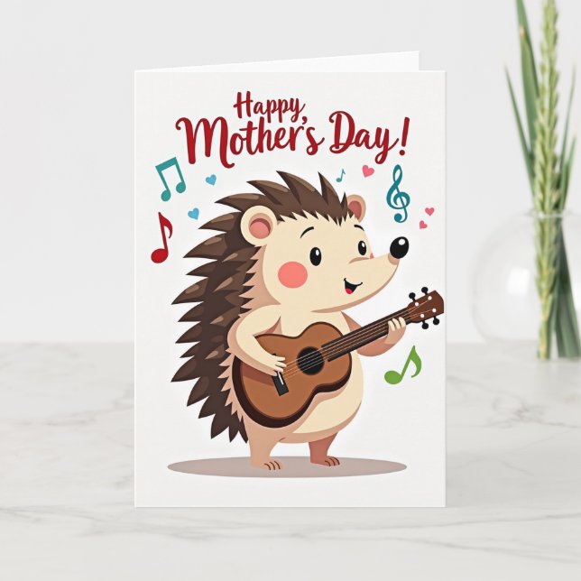 Cartão de Arte do Dia das Mães Musical (Frente)