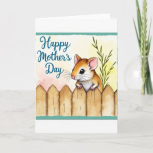 Cartão de Arte do Dia das Mães Rato